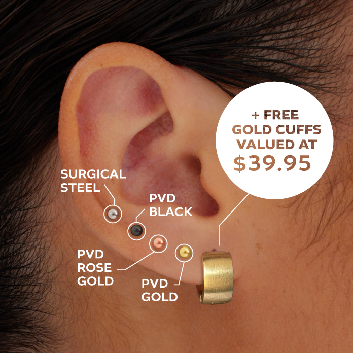 4 METAL OPTIONS, 1 PIERCING PRICE!